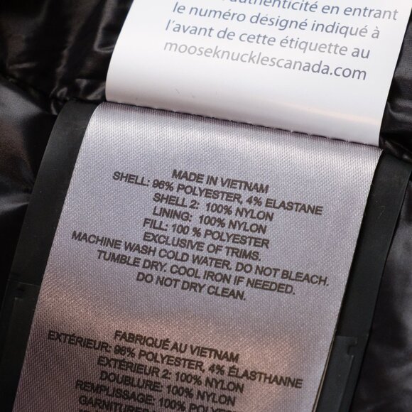 Moose Knuckles Monteau Exhibition Chevron Quilted Puffer Jacket, Black, Small - Picture 11 of 13